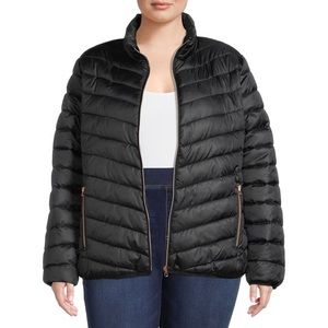 Big Cold Warmer Women's Plus Size Packable Puffer Jacket